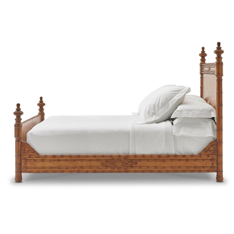 Bunny Williams Bohemian Cannonball Wood Panel with Finials - Bedroom Furniture - Queen