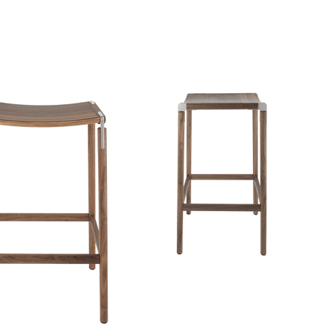 Timeless Minimalist Maple Slat Back Bar Stool
