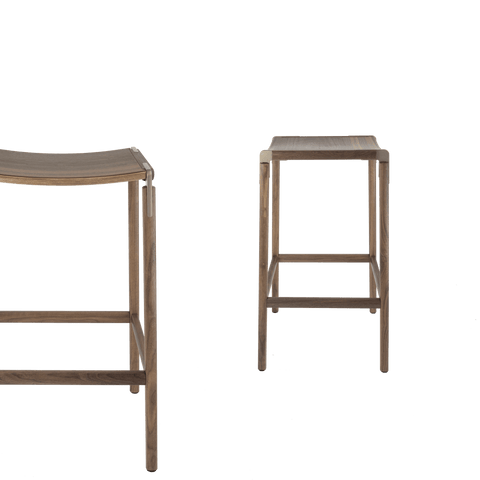 Timeless Minimalist Maple Slat Back Bar Stool