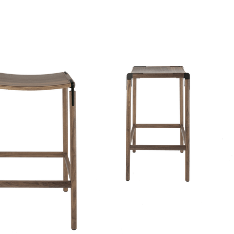 Timeless Minimalist Maple Slat Back Bar Stool