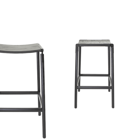 Timeless Minimalist Maple Slat Back Bar Stool