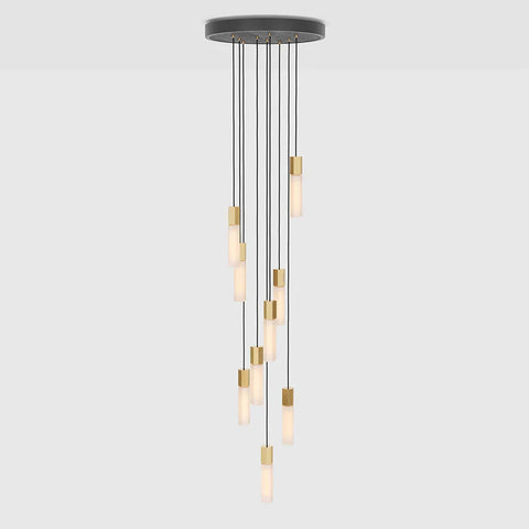 Basalt Modern Brass Cylinder Pendant Light Ceiling Light