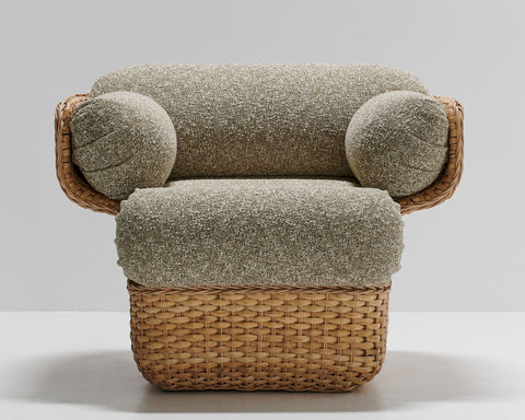 Timeless Minimalist Bohemian Barrel Lounge Chair