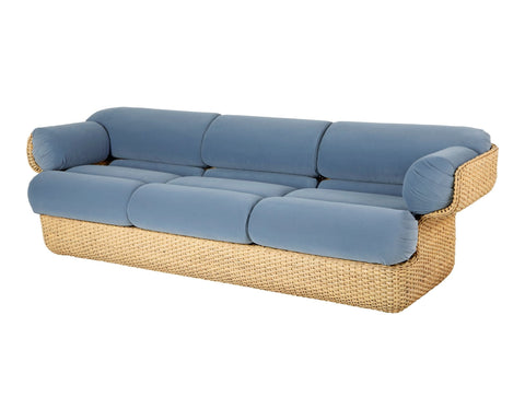 Bohemian Handcrafted Velvet Standard Sofa with Rolled Armrests