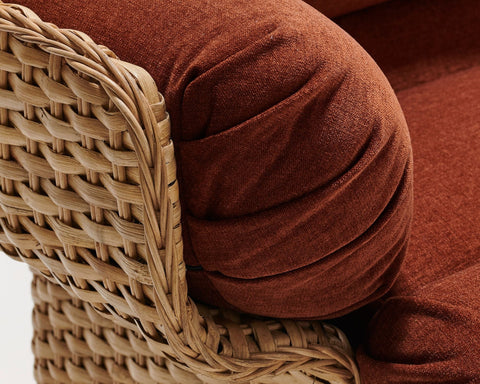 Bohemian Handcrafted Velvet Standard Sofa with Rolled Armrests