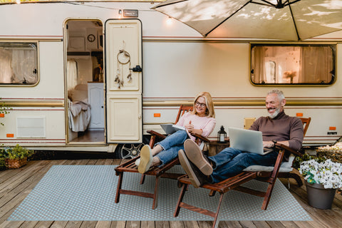 Contemporary Geometric Runner for Stylish Spaces - Rectangle