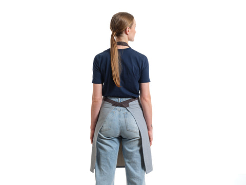 Bib Stripe Apron with Adjustable Patch Pockets