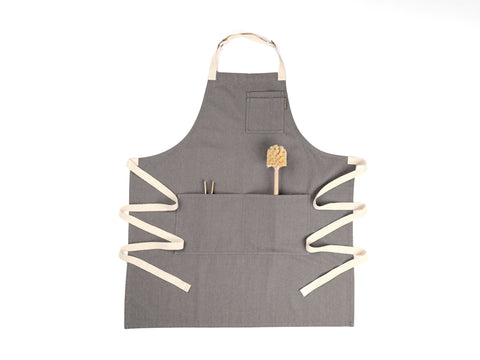 Bib Apron with Adjustable Deep Patch Pockets