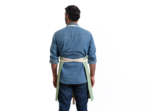 Bib Apron with Adjustable Deep Patch Pockets