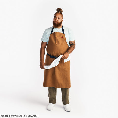 Bib Apron with Adjustable Patch Pockets