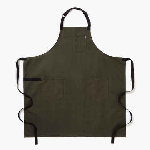 Bib Apron with Adjustable Patch Pockets