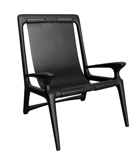 Soft Scandinavian Butterfly Lounge Chair with Tapered Legs