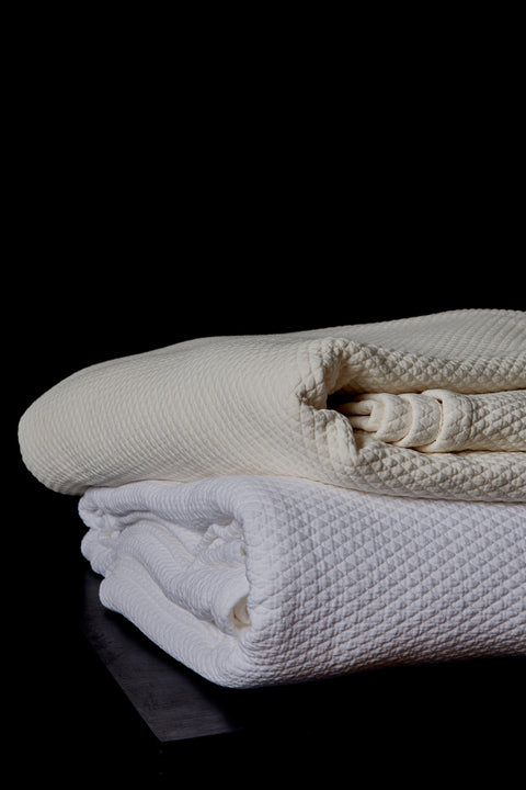 Traditional Geometric Stitched Comfortable Coverlet