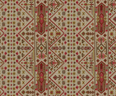 Geometric Cotton Fabric in Cardinal - 135cm