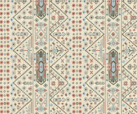 Geometric Cotton Fabric in Cardinal - 135cm