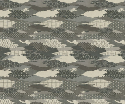 Geometric Cotton Fabric in Indigo - 141cm