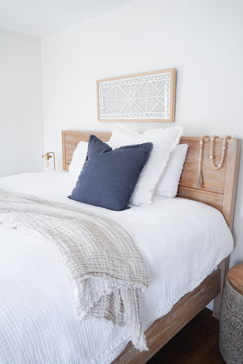 Anaya Monochromatic Scandinavian Linen Accent Throw Pillow - 14 x 20 - 20 x 20 - 26X 26