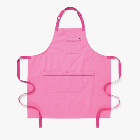 Bib Solid Adjustable Apron with Patch Pockets
