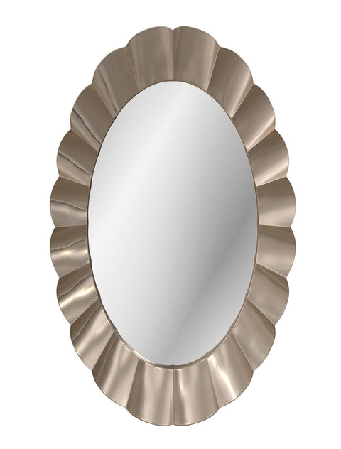 Quiet Luxury Ornate Oval Accent Wall Mirror for Living Room