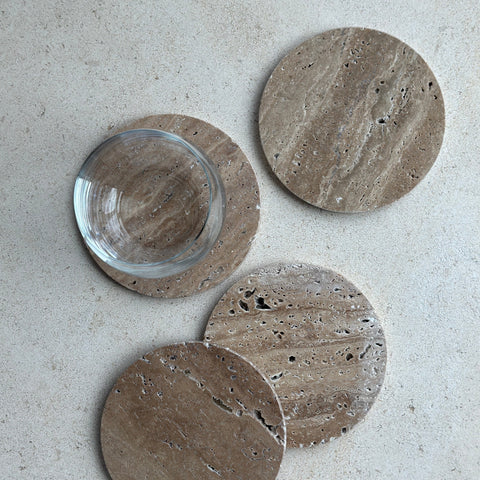 Oversized Coasters in Biscotti