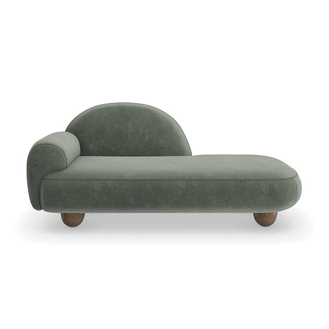 Cypress Contemporary Velvet Lounger Sofa