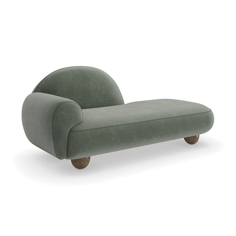 Cypress Contemporary Velvet Lounger Sofa