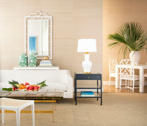 Villa & House Contemporary Space Saving Center Table with Mixed Material Accent Table - 22 W