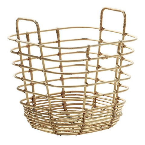 Bohemian Woven Square Rattan Basket for Kitchen Storage