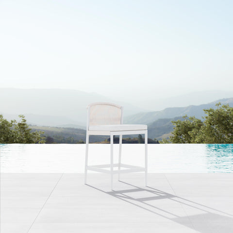 Outdoor Living & Garden Modern Barrel Back Counter Stool