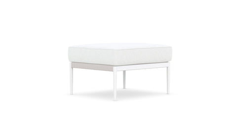 Modern Outdoor Living Pouf Ottoman with Tapered Legs
