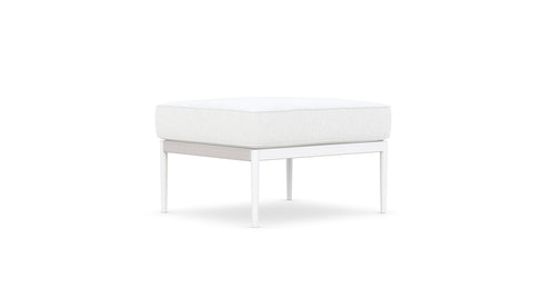 Modern Outdoor Living Pouf Ottoman with Tapered Legs
