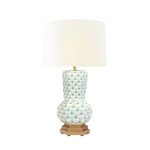 Accent Graphic Drum Table Lamp for Contemporary Spaces