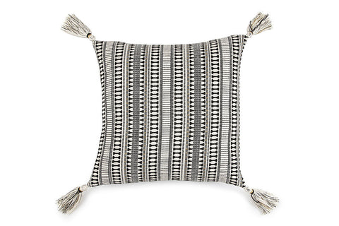 The Artisen Bohemian Square Accent Pillow with Tassels - 18 x 18