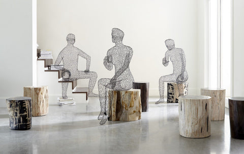 Artful Traditionalist Handcrafted Abstract Metal Novelty Sculpture