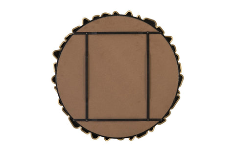 Organic Contemporary Ornate Round Wall Mirror for Entryway