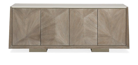 Contemporary Quiet Luxury Inset Bar Cabinet