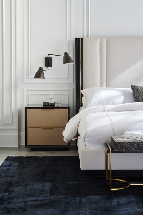 Caracole Timeless Minimalist Plinth Nightstand with Storage