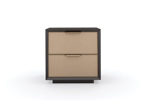 Caracole Timeless Minimalist Plinth Nightstand with Storage