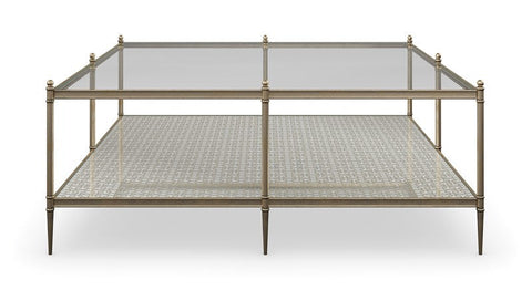 Caracole Timeless Minimalist Quiet Luxury Square Coffee Table