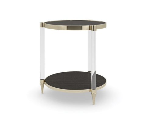 Contemporary Quiet Luxury Space Saving Round End Table