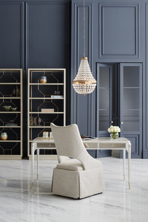 Timeless Minimalist Contemporary Crown Back Accent Chair