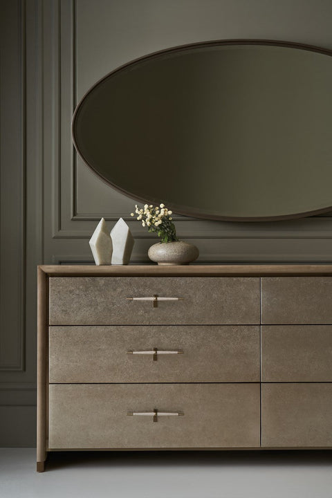 Contemporary Quiet Luxury Double Dresser with Pull Handles