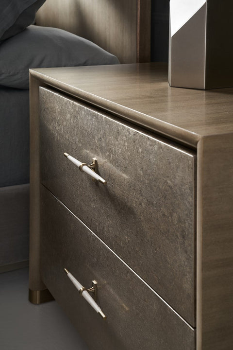 Timeless Minimalist Contemporary Brushed Frame Nightstand