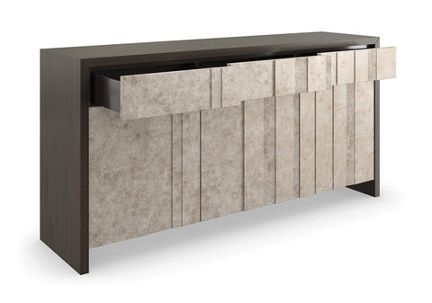 Contemporary Quiet Luxury Two-tone Bar Cabinet