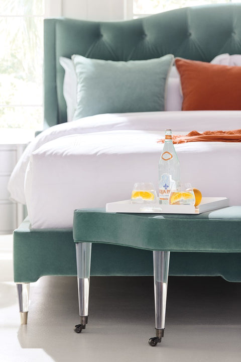 Timeless Minimalist Upholstered Lounge Bench with Tapered Legs