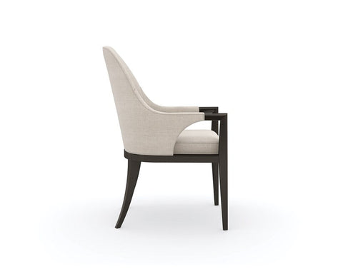 Timeless Minimalist Fauteuil with Fixed Slope Arms Armchair