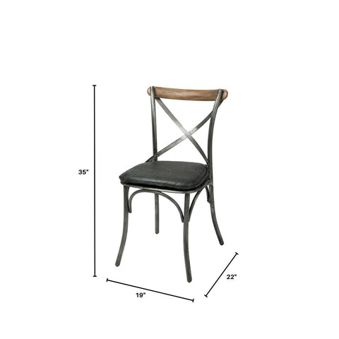 Industrial Creative Dining Side Chair with Removable Cushions