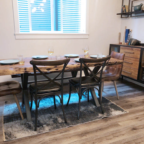 Industrial Creative Dining Side Chair with Removable Cushions