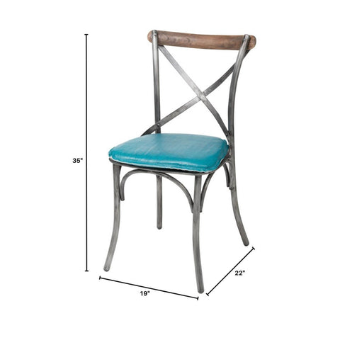 Timeless Minimalist Industrial Dining Side Chair with Removable Cushions