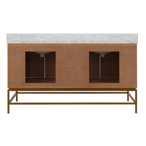 Worlds Away Modern Freestanding Bathroom Vanity Double Sink